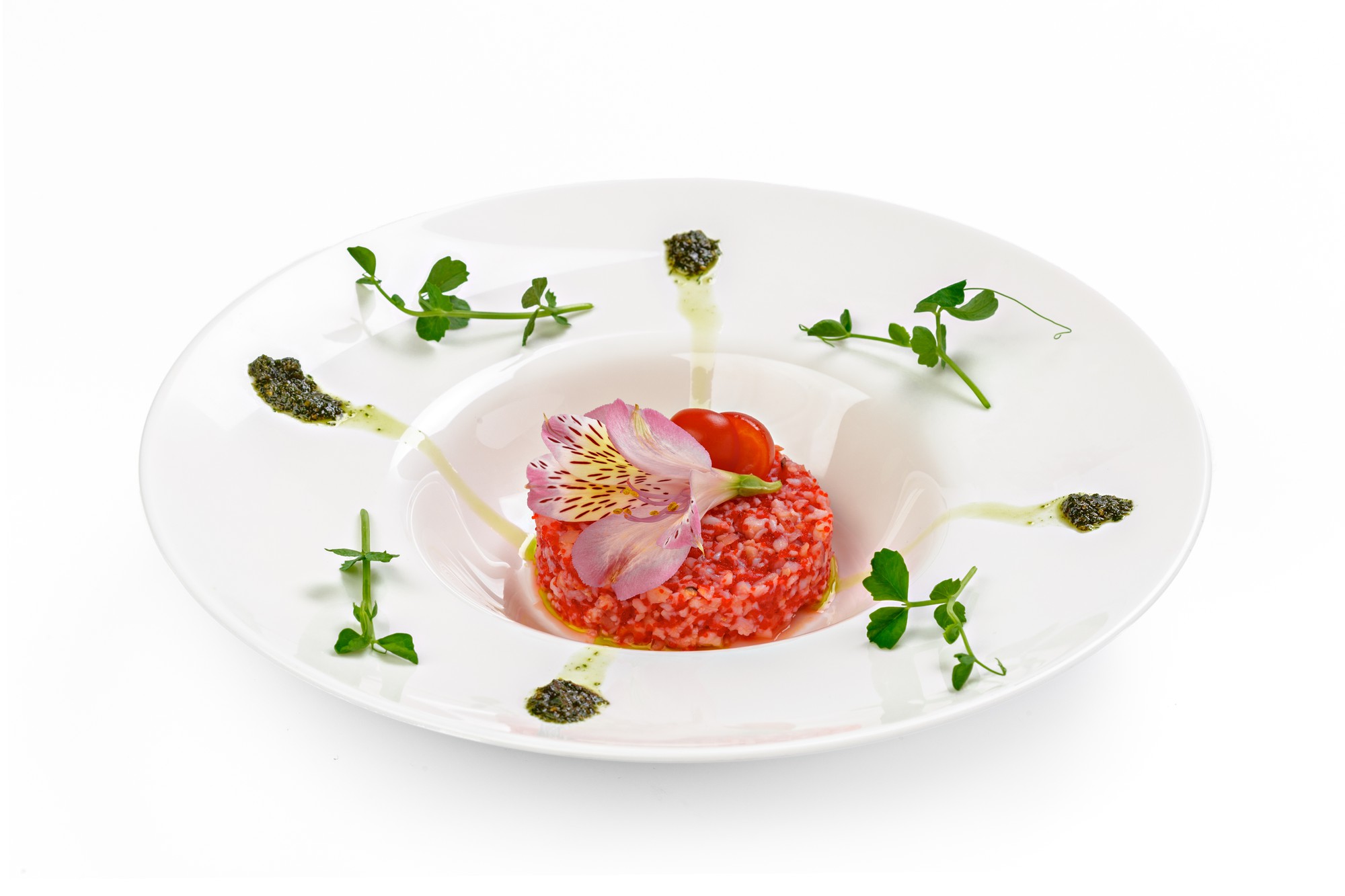 Plato terminado con emplatado minimalista